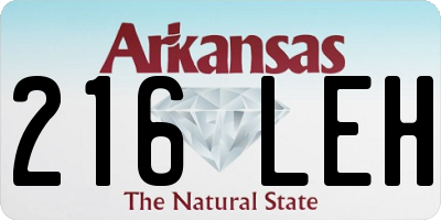 AR license plate 216LEH