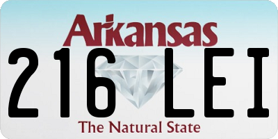 AR license plate 216LEI