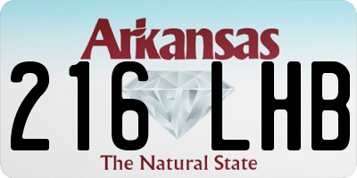 AR license plate 216LHB