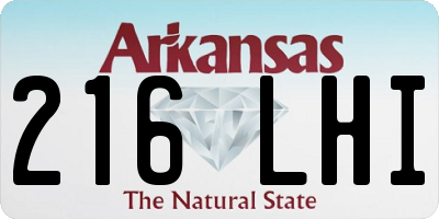 AR license plate 216LHI