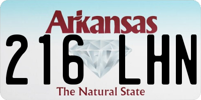 AR license plate 216LHN