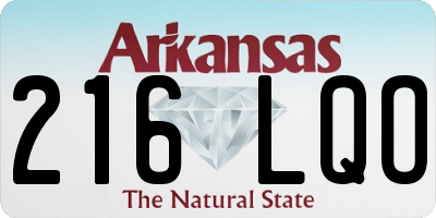 AR license plate 216LQO