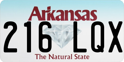 AR license plate 216LQX