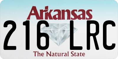 AR license plate 216LRC