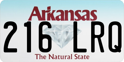 AR license plate 216LRQ