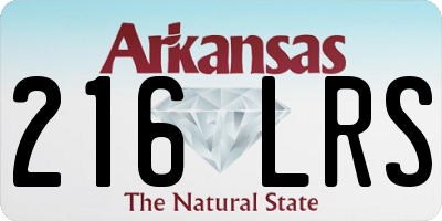 AR license plate 216LRS