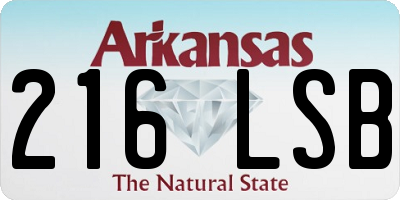 AR license plate 216LSB
