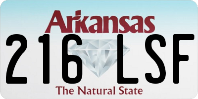 AR license plate 216LSF