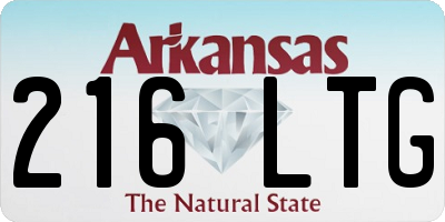 AR license plate 216LTG