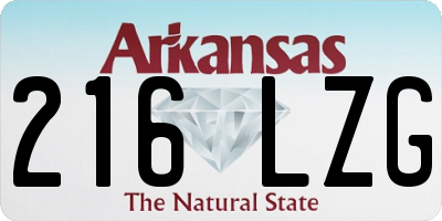 AR license plate 216LZG