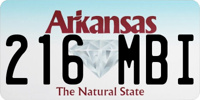 AR license plate 216MBI