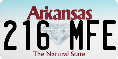 AR license plate 216MFE