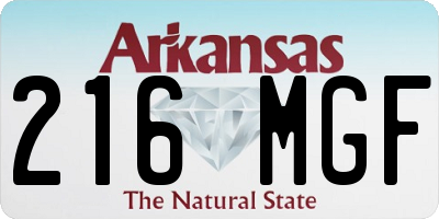 AR license plate 216MGF