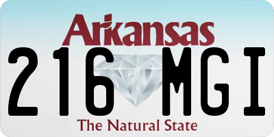 AR license plate 216MGI