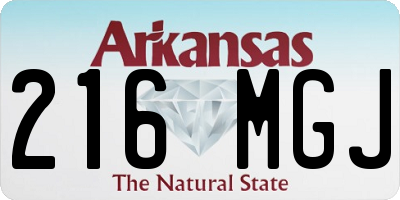 AR license plate 216MGJ