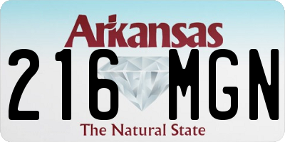 AR license plate 216MGN