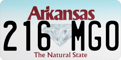 AR license plate 216MGO