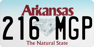AR license plate 216MGP