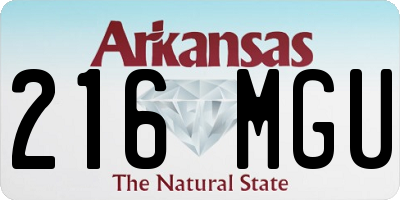AR license plate 216MGU
