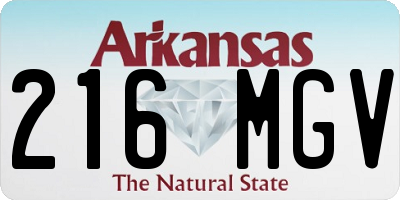 AR license plate 216MGV