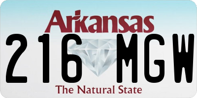 AR license plate 216MGW