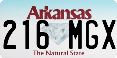 AR license plate 216MGX