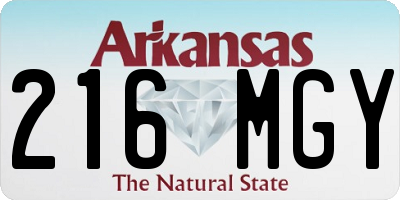 AR license plate 216MGY
