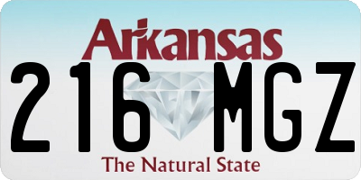 AR license plate 216MGZ