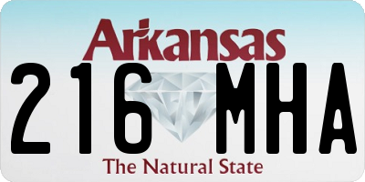 AR license plate 216MHA