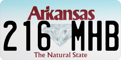 AR license plate 216MHB
