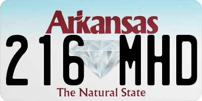AR license plate 216MHD