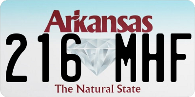 AR license plate 216MHF