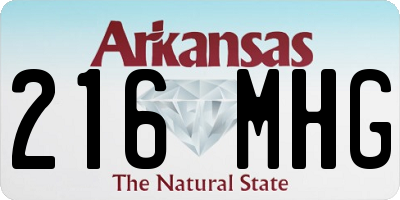 AR license plate 216MHG