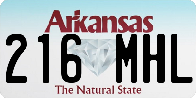 AR license plate 216MHL