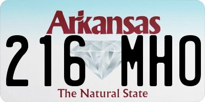 AR license plate 216MHO