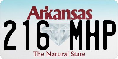 AR license plate 216MHP