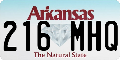 AR license plate 216MHQ
