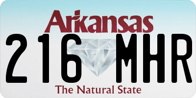 AR license plate 216MHR