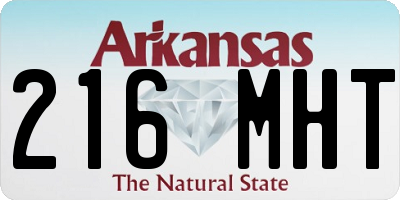 AR license plate 216MHT