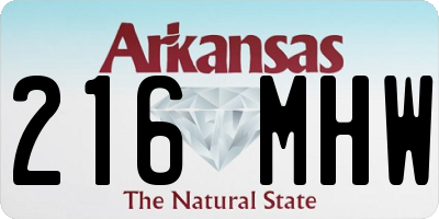 AR license plate 216MHW