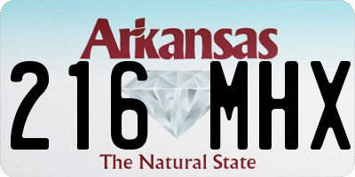AR license plate 216MHX