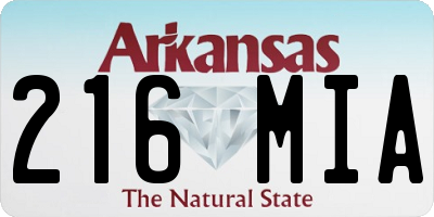 AR license plate 216MIA