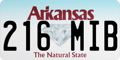 AR license plate 216MIB
