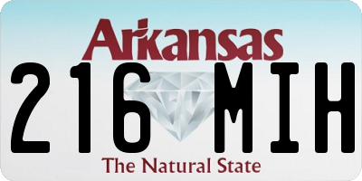 AR license plate 216MIH