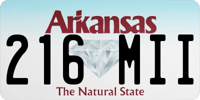 AR license plate 216MII
