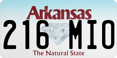 AR license plate 216MIO