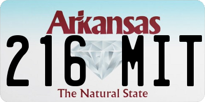 AR license plate 216MIT