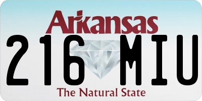 AR license plate 216MIU