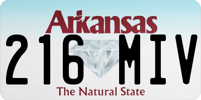 AR license plate 216MIV