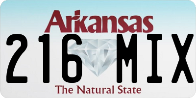 AR license plate 216MIX